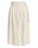 SAIA LONGA OFF WHITE COM TEXTURAS E CORDÃO