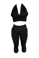 TOP TRICOT FRENTE ÚNICA PRETO