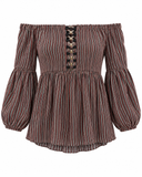 BLUSA OMBRO A OMBRO LISTRADA