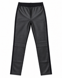 LEGGING COM COURO PRETA AMBICIONE