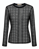 BLUSA COM BRILHO PRETA CAROL BASSI