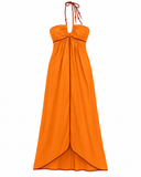 VESTIDO LONGO LARANJA VIX