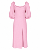 VESTIDO MIDI ROSA
