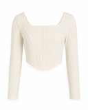 TOP MANGA LONGA OFF WHITE