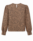BLUSA ESTAMPADA CAMEL E PRETO