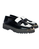 MOCASSIM PRETO E BRANCO