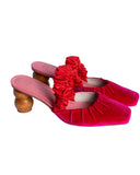 MULE VELUDO ROSA