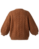 CARDIGAN OVERSIZED MARROM