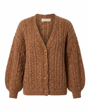 CARDIGAN OVERSIZED MARROM