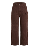 CALÇA EM SARJA MARROM