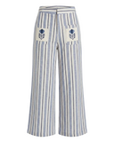 CALÇA LISTRADA AZUL