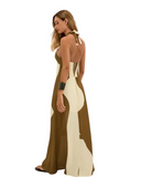 VESTIDO LONGO BICOLOR VIX