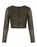 BLUSA TEXTURA DOURADA