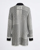 KIMONO TRICOT PRETO E BRANCO
