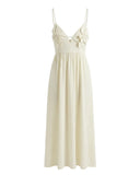 VESTIDO LONGO FLOR OFF WHITE