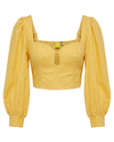 TOP CROPPED AMARELO