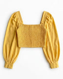 TOP CROPPED AMARELO