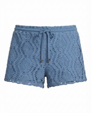 CONJUNTO SHORTS E COLETE AZUL