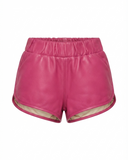SHORTS COURO ROSA