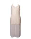 VESTIDO MIDI OFF WHITE COM BRILHOS