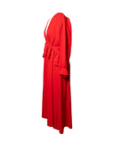 VESTIDO MIDI VERMELHO MANGA LONGA