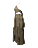 VESTIDO LONGO VERDE AMARRAÇÃO COSTAS