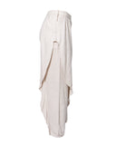 CALÇA OFF WHITE COM BABADOS
