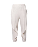 CALÇA OFF WHITE COM BABADOS