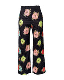 CALÇA PRETA BORDADOS FLORAIS