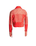 BLAZER CURTO ESTAMPADO VERMELHO