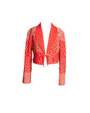 BLAZER CURTO ESTAMPADO VERMELHO