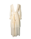 CHEMISE LONGA BEGE TRANSPARENTE