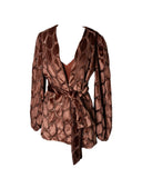 KIMONO VELUDO MARROM