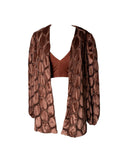 KIMONO VELUDO MARROM