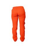 CALÇA CARGO MOLETOM LARANJA