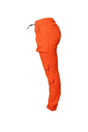 CALÇA CARGO MOLETOM LARANJA