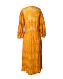 VESTIDO LONGO RENDA AMARELO
