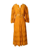 VESTIDO LONGO RENDA AMARELO
