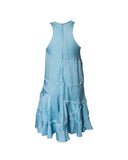 VESTIDO CURTO SEDA AZUL