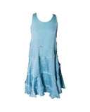VESTIDO CURTO SEDA AZUL