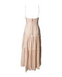 VESTIDO LONGO CAMADAS ROSA