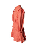 VESTIDO CURTO BABADOS TERRA