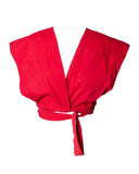 TOP VERMELHO COM AMARRAÇÃO
