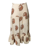 SAIA MIDI ESTAMPA PAISLEY BEGE