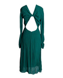 VESTIDO MIDI VERDE DECOTE COSTAS