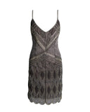 VESTIDO CURTO BORDADO CINZA