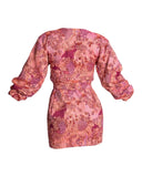 VESTIDO CURTO JACQUARD ROSA