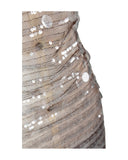 VESTIDO CURTO BRILHOS MARROM