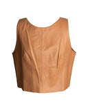 BLUSA COURO NUDE