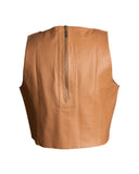 BLUSA COURO NUDE